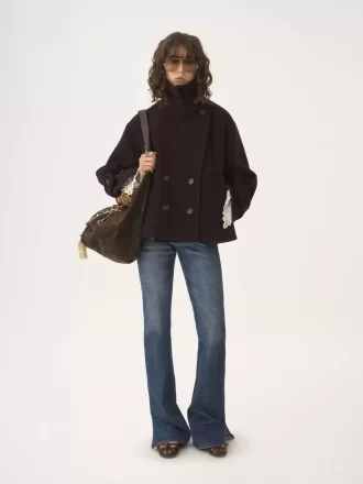 Cappotto corto oversize in lana Cappotto corto oversize in lana