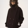 Cappotto corto oversize in lana Cappotto corto oversize in lana