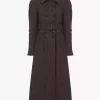 Cappotto da equitazione doppiopetto in lana pied de poule Cappotto da equitazione doppiopetto in lana pied de poule