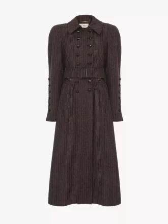 Cappotto da equitazione doppiopetto in lana pied de poule Cappotto da equitazione doppiopetto in lana pied de poule