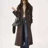 Cappotto da equitazione doppiopetto in lana pied de poule Cappotto da equitazione doppiopetto in lana pied de poule