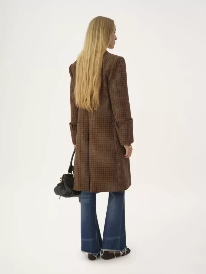 Cappotto da equitazione in lana pied de poule Cappotto da equitazione in lana pied de poule