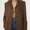 Cappotto da equitazione in lana pied de poule Cappotto da equitazione in lana pied de poule