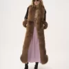 Cappotto lungo a colonna in pelle Cappotto lungo a colonna in pelle