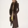 Cappotto lungo doppiopetto in lana a quadri Cappotto lungo doppiopetto in lana a quadri