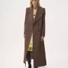 Cappotto lungo doppiopetto in lana a quadri Cappotto lungo doppiopetto in lana a quadri