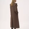 Cappotto lungo doppiopetto in lana a quadri Cappotto lungo doppiopetto in lana a quadri