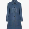 Cappotto monopetto in pelle Cappotto monopetto in pelle