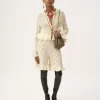 Cardigan con logo arricciato in maglia di seta, alpaca e cotone Cardigan con logo arricciato in maglia di seta, alpaca e cotone