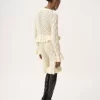 Cardigan con logo arricciato in maglia di seta, alpaca e cotone Cardigan con logo arricciato in maglia di seta, alpaca e cotone