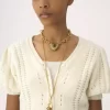 Cardigan con maniche a sbuffo in maglia di lana e cashmere Cardigan con maniche a sbuffo in maglia di lana e cashmere