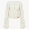 Cardigan girocollo in maglia di lana e cashmere Cardigan girocollo in maglia di lana e cashmere