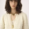 Cardigan girocollo in maglia di lana e cashmere Cardigan girocollo in maglia di lana e cashmere