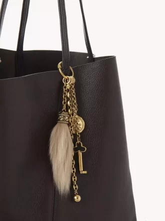 Ciondolo per borsa Chloé Symbols in ottone e montone