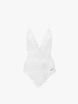 Costume intero con scollo a V arricciato Costume intero con scollo a V arricciato