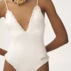 Costume intero con scollo a V arricciato Costume intero con scollo a V arricciato