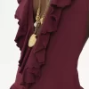 Costume intero con scollo a V arricciato Costume intero con scollo a V arricciato
