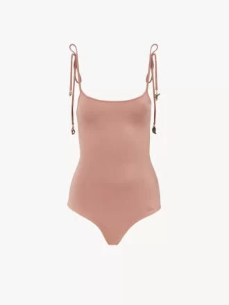 Costume intero con spalline annodate Costume intero con spalline annodate