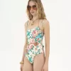 Costume intero con spalline annodate Costume intero con spalline annodate