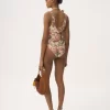 Costume intero con spalline annodate Costume intero con spalline annodate