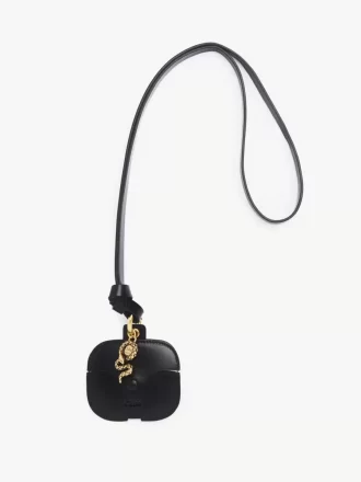 Custodia per auricolari Chloé Symbols Snake in pelle martellata Custodia per auricolari Chloé Symbols Snake in pelle martellata