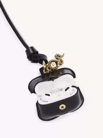 Custodia per auricolari Chloé Symbols Snake in pelle martellata Custodia per auricolari Chloé Symbols Snake in pelle martellata