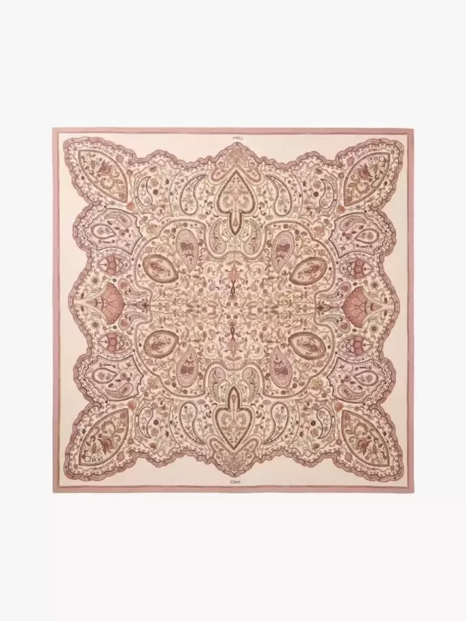 Foulard quadrato Chloé Paisley in twill di seta Foulard quadrato Chloé Paisley in twill di seta