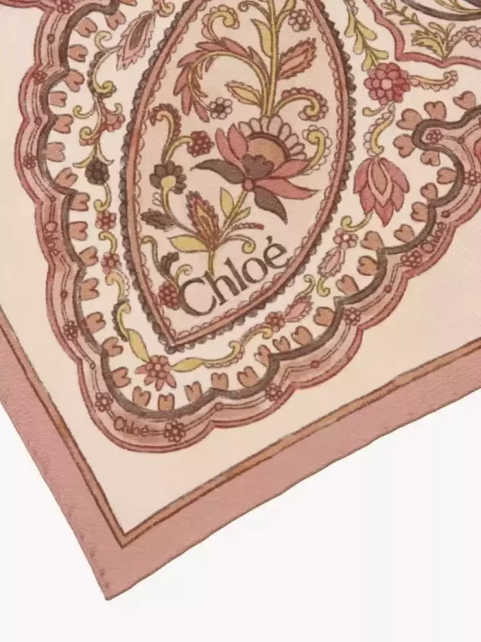 Foulard quadrato Chloé Paisley in twill di seta Foulard quadrato Chloé Paisley in twill di seta