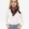 Foulard quadrato Chloé Roses in twill di seta Foulard quadrato Chloé Roses in twill di seta