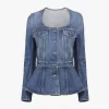 Giacca da equitazione peplo in denim Giacca da equitazione peplo in denim