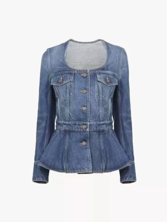 Giacca da equitazione peplo in denim Giacca da equitazione peplo in denim
