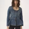 Giacca da equitazione peplo in denim Giacca da equitazione peplo in denim
