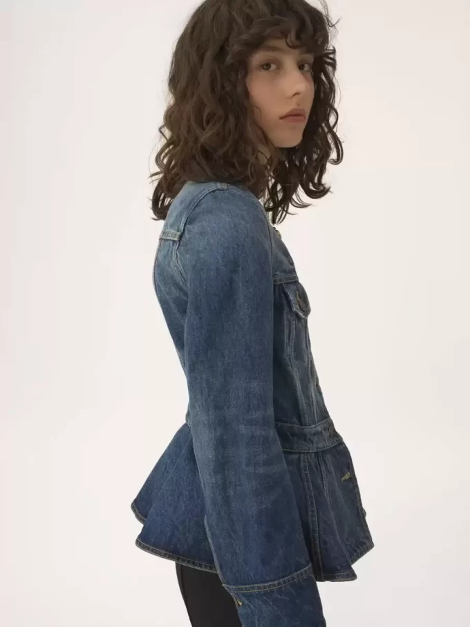 Giacca da equitazione peplo in denim Giacca da equitazione peplo in denim