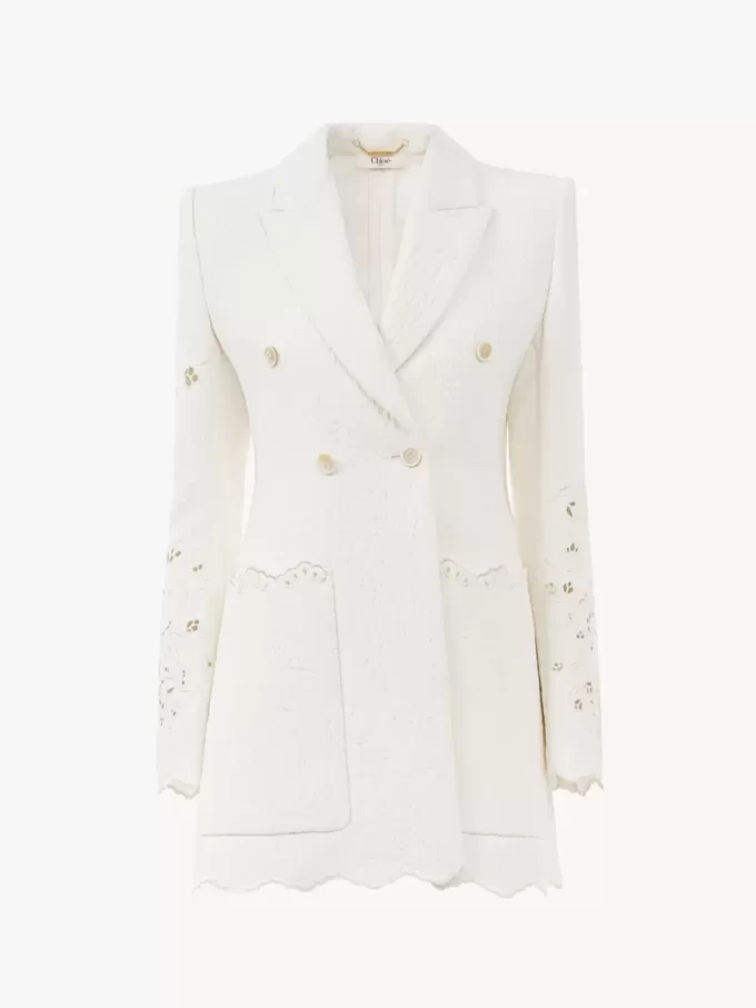 Giacca sartoriale doppiopetto in misto cotone Giacca sartoriale doppiopetto in misto cotone