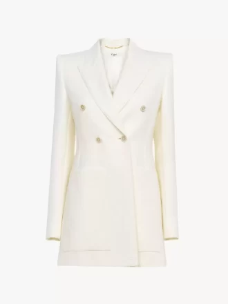 Giacca sartoriale in jacquard misto cotone