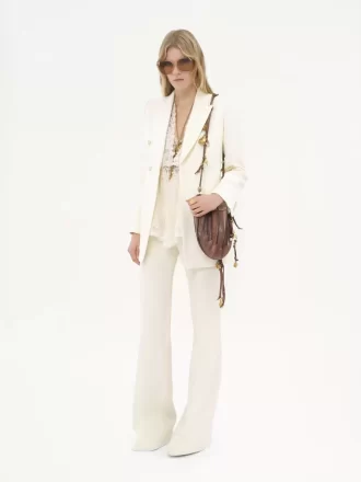 Giacca sartoriale in jacquard misto cotone