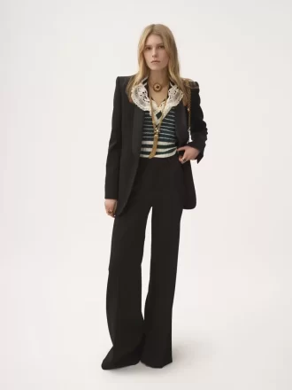 Giacca smoking in lana grain de poudre Giacca smoking in lana grain de poudre
