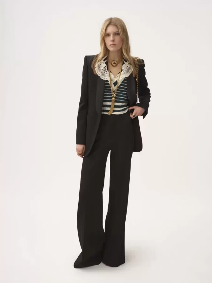 Giacca smoking in lana grain de poudre Giacca smoking in lana grain de poudre