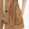 Gilet utilitario in gabardine di cotone leggero Gilet utilitario in gabardine di cotone leggero