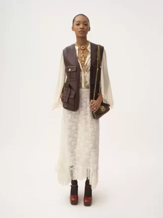 Gilet utilitario in pelle