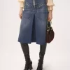 Gonna al ginocchio in denim Gonna al ginocchio in denim