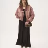 Gonna midi arricciata in jacquard di seta Gonna midi arricciata in jacquard di seta