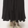 Gonna midi arricciata in jacquard di seta Gonna midi arricciata in jacquard di seta