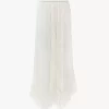 Gonna midi con volant in pizzo jacquard floreale Gonna midi con volant in pizzo jacquard floreale