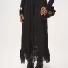 Gonna midi con volant in pizzo jacquard floreale Gonna midi con volant in pizzo jacquard floreale