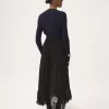 Gonna midi con volant in pizzo jacquard floreale Gonna midi con volant in pizzo jacquard floreale