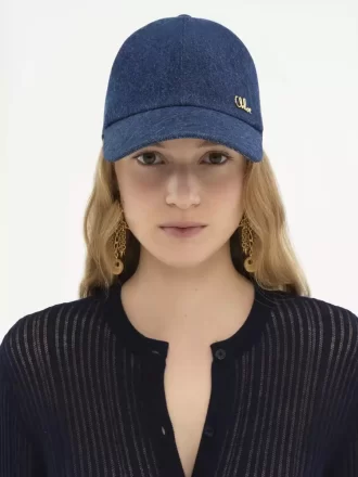 Il berretto iconico Chloé in denim Il berretto iconico Chloé in denim
