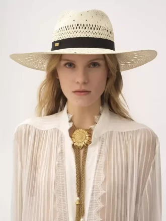 Il cappello Panama Chloé in paglia di palma Il cappello Panama Chloé in paglia di palma