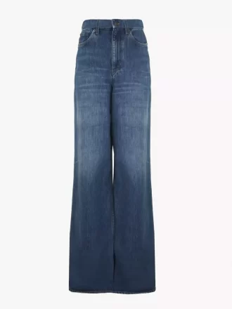 Jeans a gamba larga in denim Jeans a gamba larga in denim