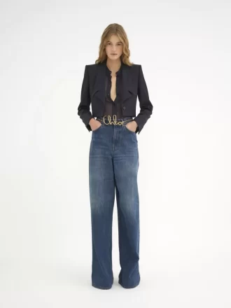Jeans a gamba larga in denim Jeans a gamba larga in denim